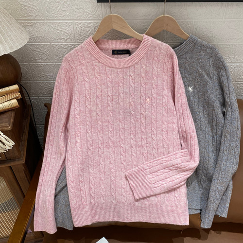 女式圆领羊毛衫亲肤细腻全羊毛