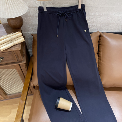 女式休闲裤宽松休闲松紧腰长裤