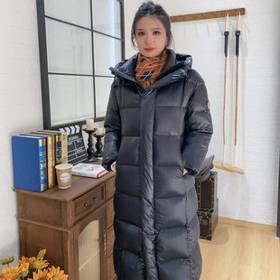 保罗彼得专柜正品女式中长款鸭绒带帽羽绒服过膝时尚RQDD76400