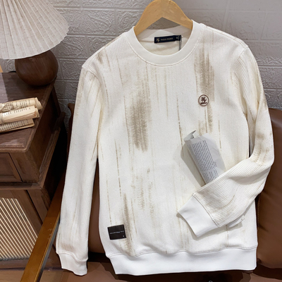 保罗彼得商场同款男式卫衣 圆领 长袖T恤加绒保暖 休闲TBEDW00220