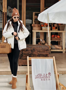 羽绒服女设计感 保罗彼得专柜正品 连帽白鸭绒舒适保暖DCDD76721