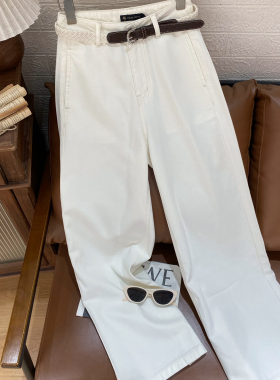 保罗彼得 女式牛仔裤 阔腿裤 面料柔软舒适春装新款 YMFAN00890