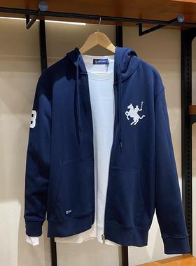 保罗彼得正品男士大马标带帽拉链开衫卫衣外套运动舒适NACC48151