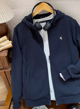 保罗彼得专柜正品新款男士卫衣外套连帽加绒秋冬款百搭NTECJ00280