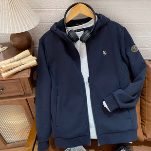 保罗彼得专柜正品新款男士卫衣外套连帽加绒秋冬款百搭NTECJ00280