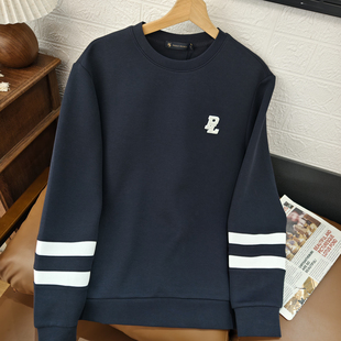 保罗彼得专柜正品 新款 男士 圆领纯色卫衣舒适TBECW00160 2025秋季