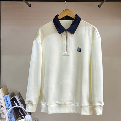 保罗彼得专柜正品 男士长袖翻领卫衣 简约百搭 时尚TBECT00130