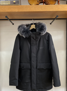 保罗彼得男士中长款狐狸毛领獭兔内胆派克服保暖羽绒服RTCD34180