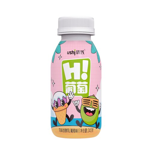 优氏hi葡萄风味发酵乳葡萄味酸牛奶240克儿童酸奶