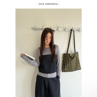 料吊带背心女ins韩版 小众外穿抹胸上衣 春夏竖条纹西装 UPONE