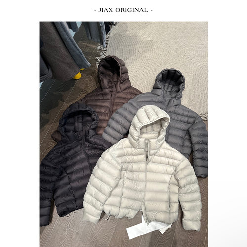 JVV 2025秋冬轻薄排骨连帽羽绒服女ins韩版宽松95白鸭绒保暖外套