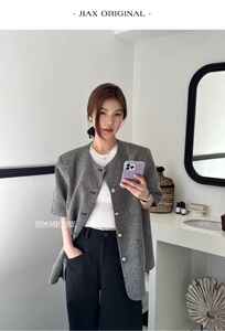 TOWAR2024春夏新款花朵配饰高级感小香外套女ins韩版短袖开衫上衣