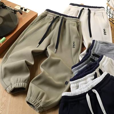 YR25LVS1131拼腰ADD加绒卫裤