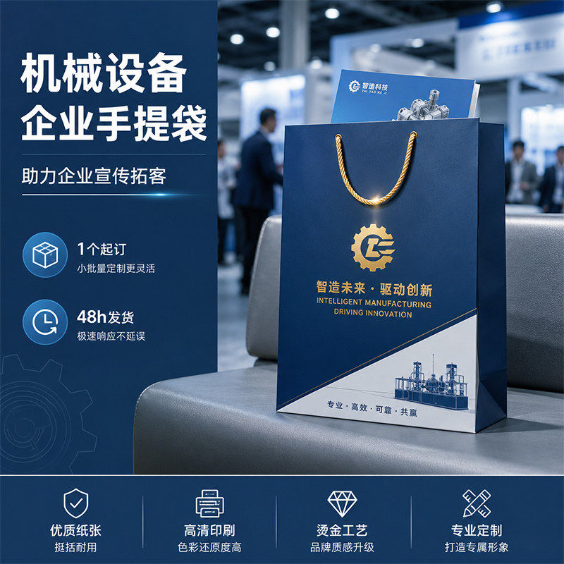 高端会展手提袋定制纸袋定做企业广告宣传展会资料包装袋子印logo