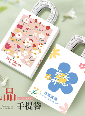 礼品袋生日伴手礼物包装袋牛皮纸袋手提袋外卖打包袋烘焙纸袋袋子