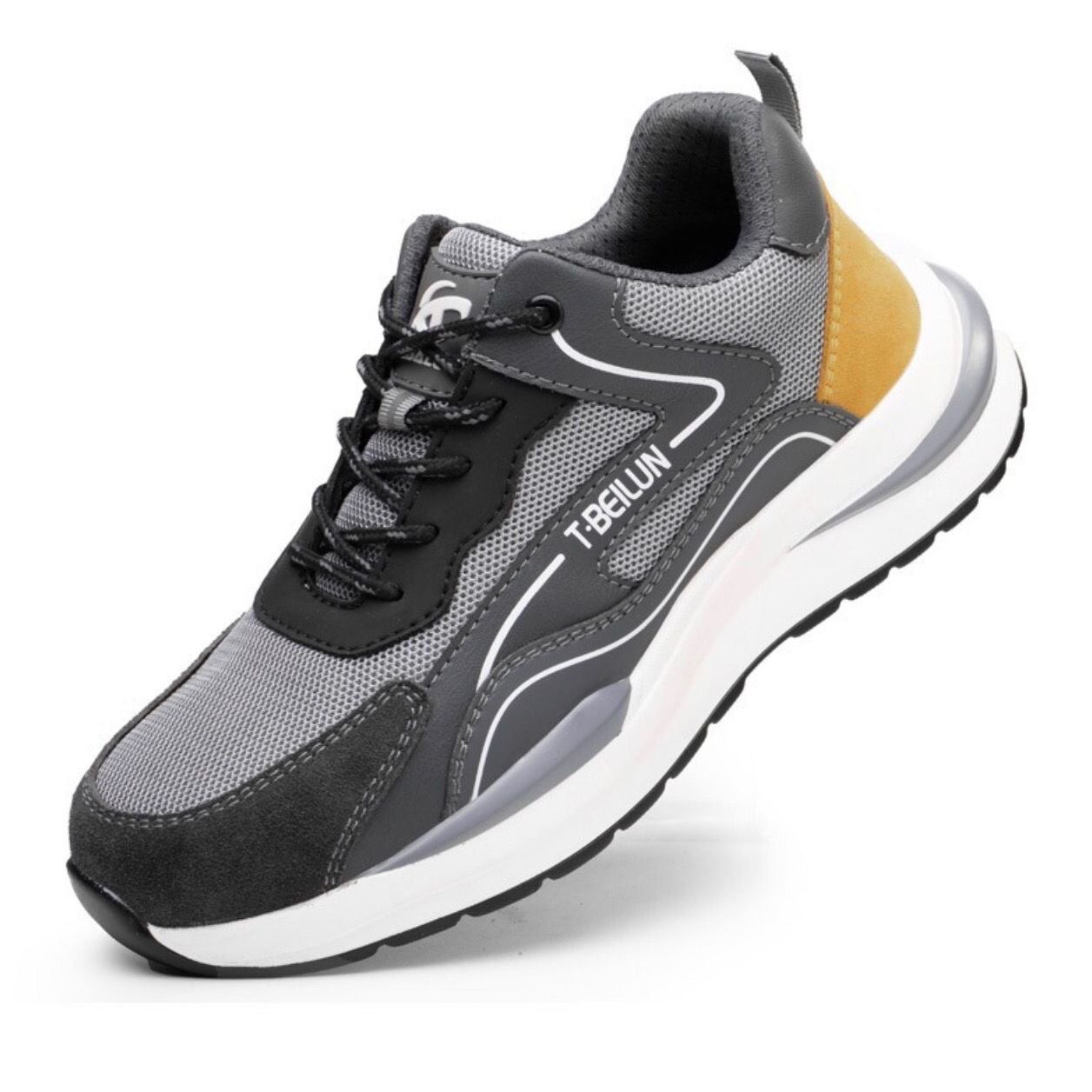 LABOR PROTECTION SHOES MALE 3537 GENUINE ANTI-ODOR ANTI-SMASHING ANTI-PUNCTURE INDUSTRIAL SAFETY SHOES ARE BREATHABLE AND LIGHT IN SUMMER