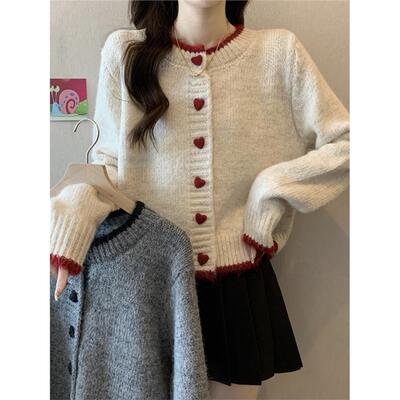 浅色系短款毛衣女针织打