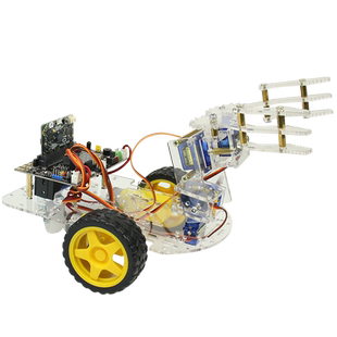 microbit智能小车机械臂机械手车支持makecode图形化可编程机器人
