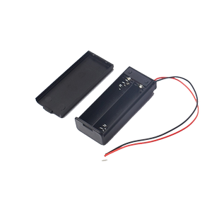 创乐博microbit专用电池盒 2节7号 含盖子开关 配端子创客diy装备