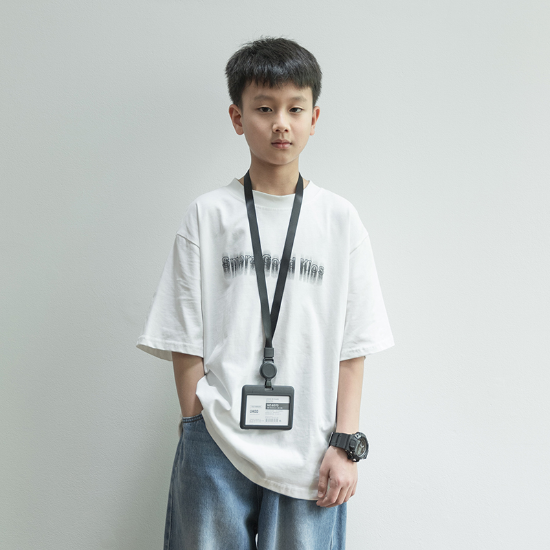 男童短袖t恤2025新款白色字母上衣夏季青少年潮牌半袖t亲子夏装潮