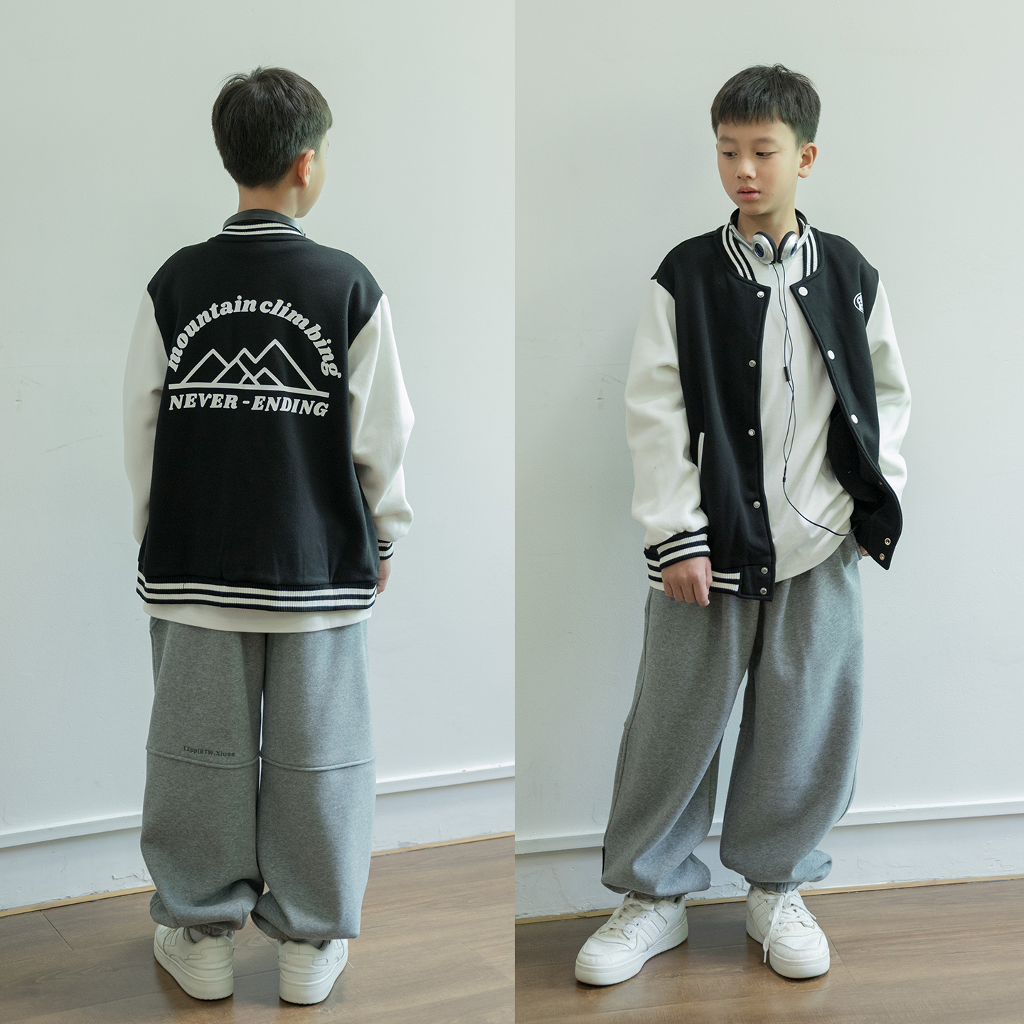 男孩加绒棒球服2025冬季新款中大童拼色加厚保暖夹克儿童棉服潮牌