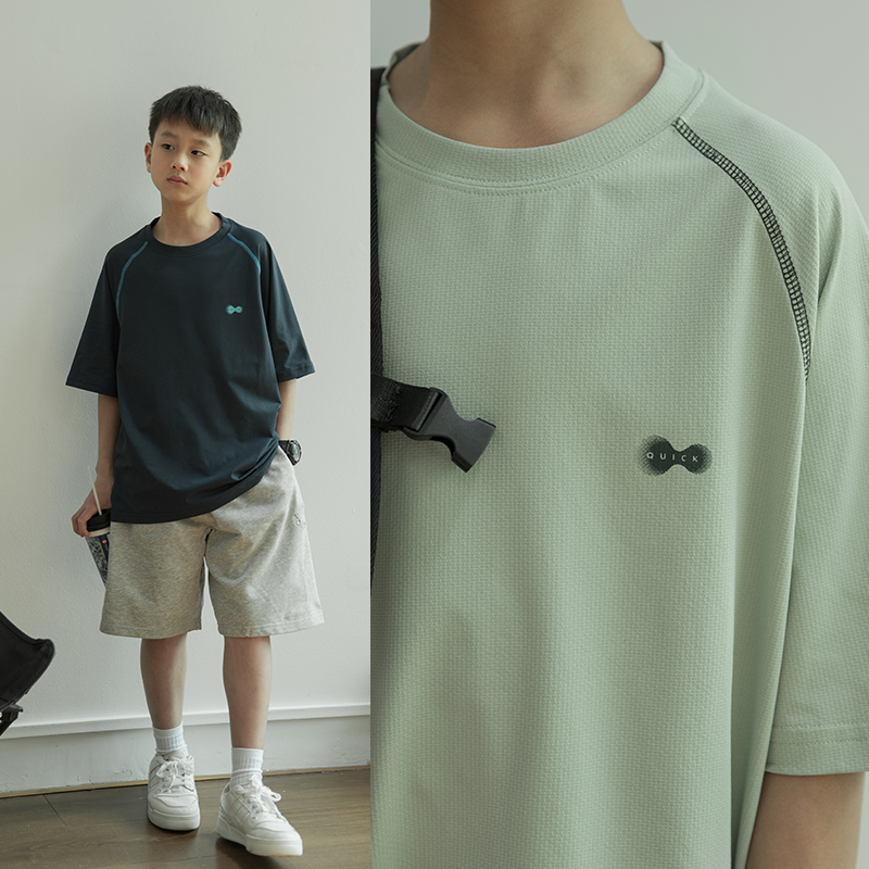 儿童防晒速干短袖T恤2025夏季新款童装户外运动上衣薄款训练服