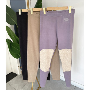 弹力秋冬柔软单裤 大码 2561 女秋裤 女士高腰德绒护膝羊毛蚕丝保暖裤