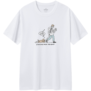 特步短袖T恤男女2026夏季新款图案圆领透气休情侣款休闲潮上衣