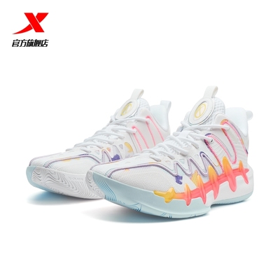 特步鏖战5代丨2025新品男鞋缓震运动鞋实战防滑耐磨专业篮球鞋子