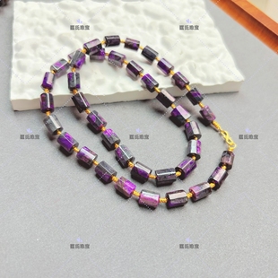 多样性发货 A9457 匡氏珠宝舒俱来玉化泥地八棱项链Z