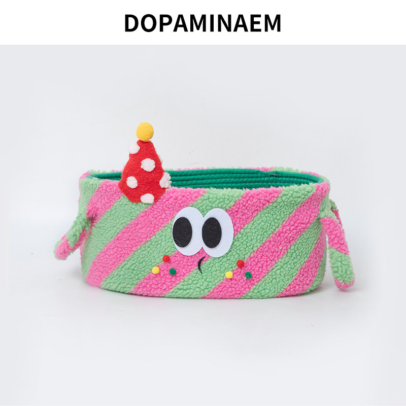 多巴胺小怪兽收纳筐家用桌面储物盒毛绒零食玩具化妆品整理篮ins,收纳整理,收纳筐,淘宝优惠券,粉丝福利购,淘宝优惠卷