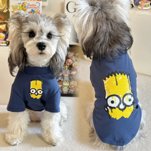 清凉透气防掉毛空调服 宠物猫狗衣服夏季 中小大型犬小黄人纯棉T恤