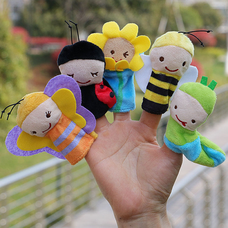 可爱迷你手指偶昆虫手指玩偶早教讲故事安抚手偶玩具生日节日礼物