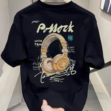 大牌外贸专柜尾货捡漏~夏季潮牌重磅纯棉短袖T恤男女宽松大码上衣