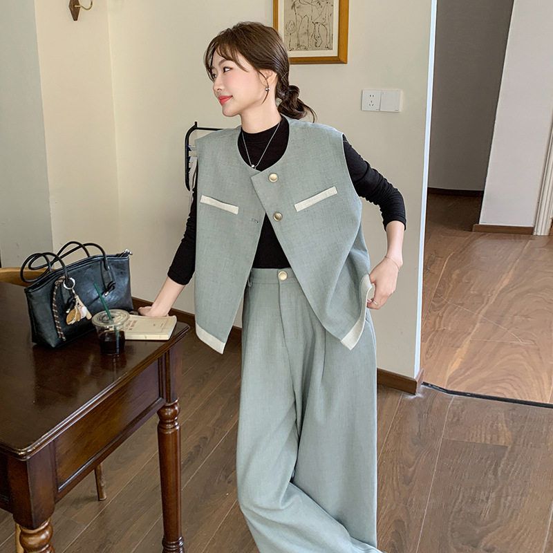 松弛韩版高级女两件套秋季气质
