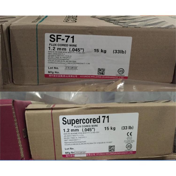 韩国现代Superored 71 E71T-1/-1M低碳钢及高强钢气保焊药芯焊丝
