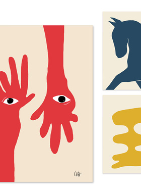 paper collective进口丹麦Anna Mörner简约图形原版装饰画