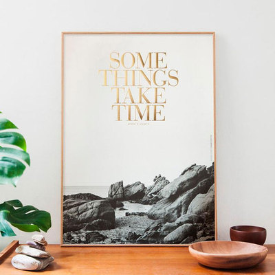 西班牙风景烫金装饰画