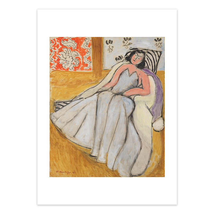 liveart马蒂斯Henri Matisse 白色连衣裙少女原版装饰画