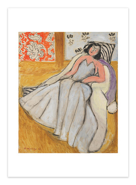 liveart马蒂斯Henri Matisse 白色连衣裙少女原版装饰画