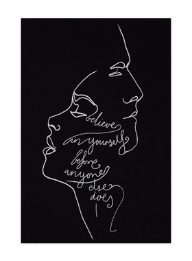 liveart进口英国Rosenstiels*Joni Whyte简约线条人物格言装饰画