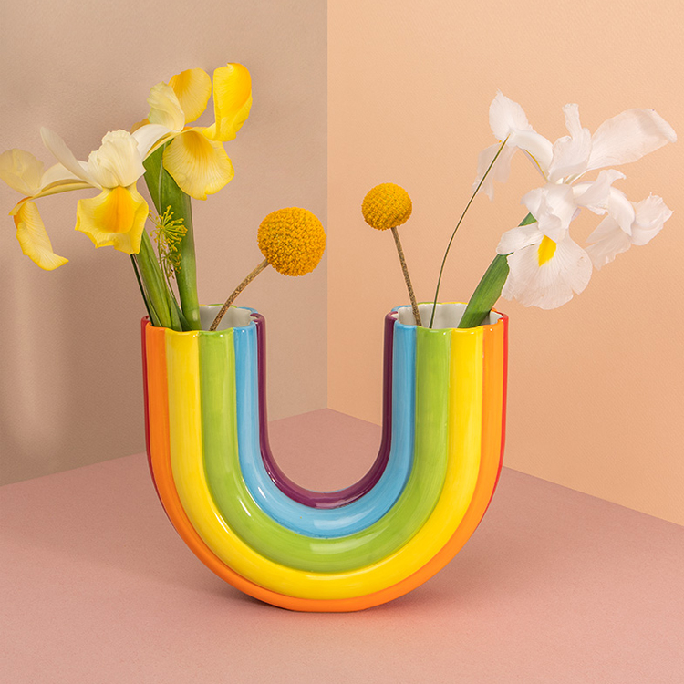 西班牙DOIY彩虹陶瓷花瓶