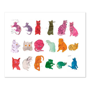 liveart安迪沃霍尔Andy Warhol猫波普艺术原版装饰画海报