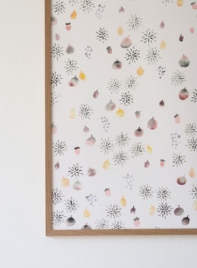 liveart 进口丹麦SILKE BONDE原版小众装饰画画芯Fruit garden