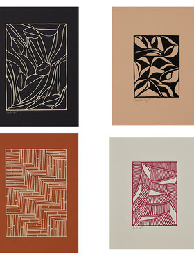 进口丹麦The poster club*LITTLE DETROIT原版装饰画海报SQUARES