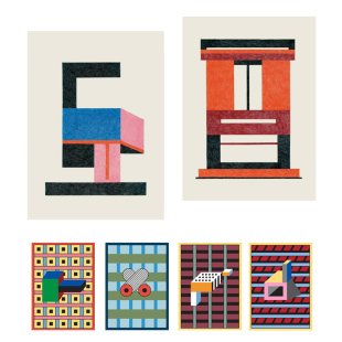 liveart进口英国Wrong Shop*Nathalie Du Pasquier色块原版装饰画