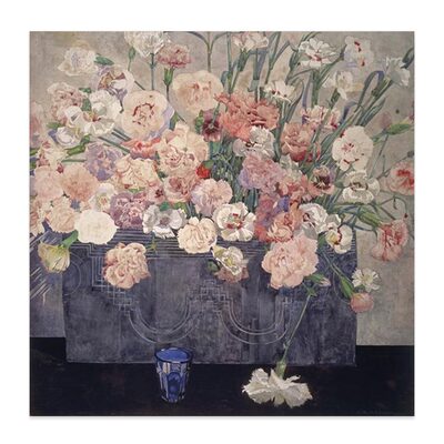 进口英国Rosenstiels粉色花原版装饰画Charles Rennie Mackintosh