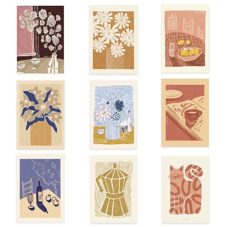 Anouk生活静物插图装饰画