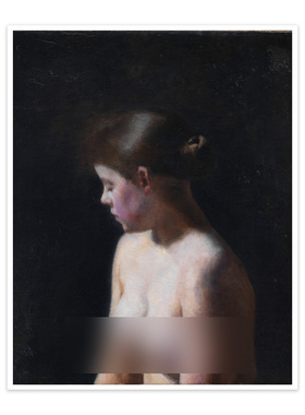 liveart丹麦画家哈默修伊Vilhelm Hammershoi裸体少女原版装饰画