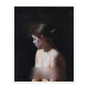 liveart丹麦画家哈默修伊Vilhelm Hammershoi裸体少女原版装饰画